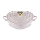 Cast Iron Heart Shallow Casserole with Light Gold Heart KnobShallot image number 2