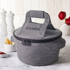 Round Casserole Tote BagNoir image number 5