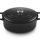 Le Creuset Cast Iron Signature Oval Casserole 31cm Matte BlackMatte Black image number 2