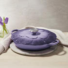 Le Creuset Cast Iron Signature Petal Shallow Casserole 26cmProvence image number 6
