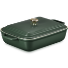 Le Creuset Stoneware Coupe Rectangular Dish with Lid 4L For&ecirc;t image number 6