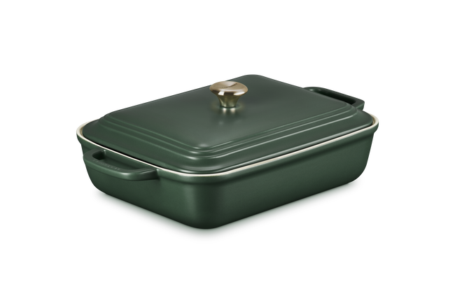 Le Creuset Stoneware Coupe Rectangular Dish with Lid 4L For&ecirc;t image number 6