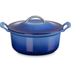Le Creuset Cast Iron Classic Modern Heritage Round Casserole 26cm Azure BlueAzure Blue image number 1