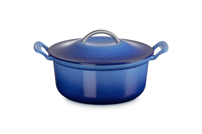 Le Creuset Cast Iron Classic Modern Heritage Round Casserole 26cm Azure BlueAzure Blue image number 1