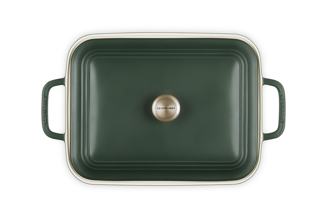Le Creuset Stoneware Coupe Rectangular Dish with Lid 4L For&ecirc;t image number 5