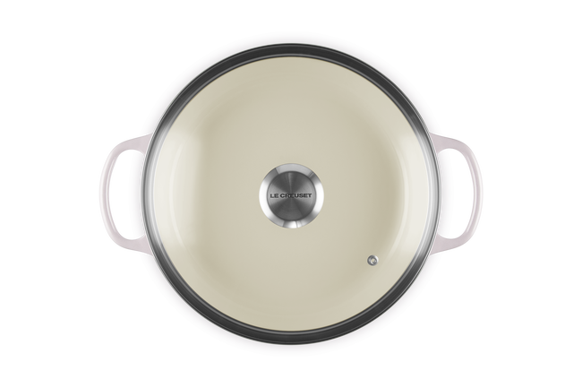 Le Creuset Cast Iron Signature Shallow Casserole with GlaStainless Steel Lid 26cm ShallotShallot image number 5