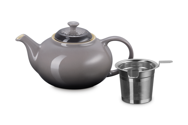 Le Creuset Stoneware Teapot with Stainless Steel Infuser 1.3L FlintFlint image number 1