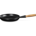 Le Creuset Cast Iron Signature Frying Pan with Wooden Handle 24cm Matte BlackMatte Black image number 1