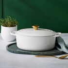 Cast Iron Signature Oval CasseroleWhite image number 6