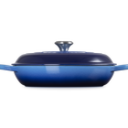 Le Creuset Cast Iron Signature Shallow Casserole 32cm Azure BlueAzure Blue image number 3
