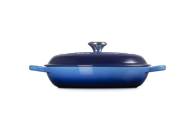 Le Creuset Cast Iron Signature Shallow Casserole 32cm Azure BlueAzure Blue image number 3