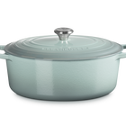 Le Creuset Cast Iron Signature Oval CasseroleSea Salt image number 1