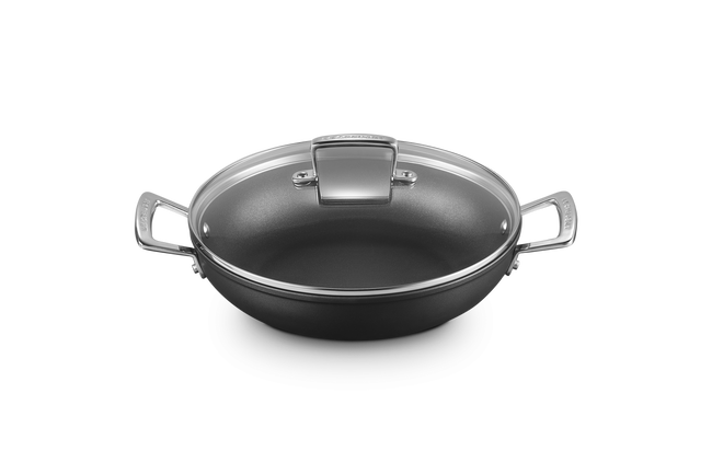 Le Creuset Toughened Non-Stick Shallow Casserole with Glass Lid 26cm image number 2