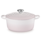 Cast Iron Signature Round CasseroleShell Pink image number 1