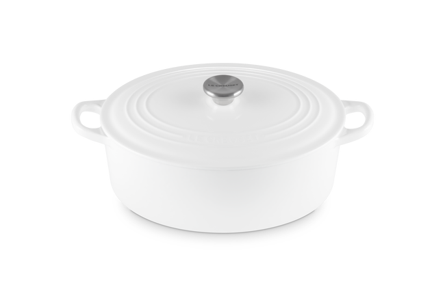 Le Creuset Cast Iron Classic Oval CasseroleWhite image number 2