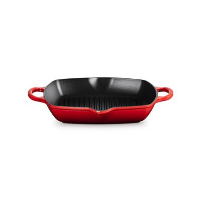 Le Creuset Cast Iron Signature Deep Square Grill 30cm Cerise