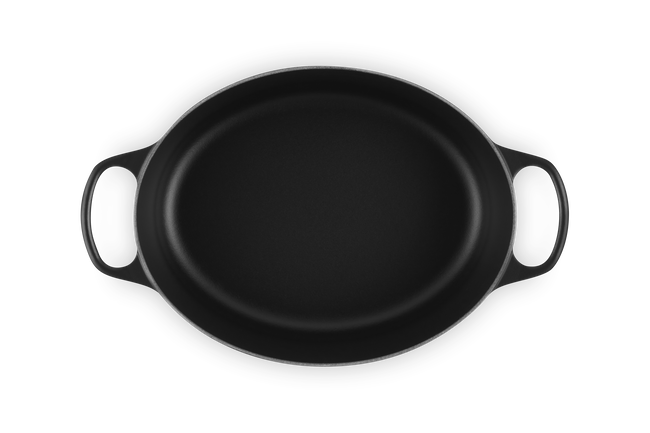 Le Creuset Cast Iron Signature Oval Casserole 31cm Matte BlackMatte Black image number 5