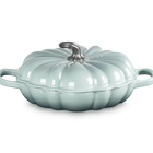 Le Creuset Cast Iron Signature Pumpkin Shallow Casserole 28cm Sea SaltSea Salt image number 1