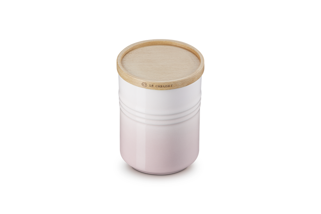 Stoneware Medium Storage JarShell Pink image number 2