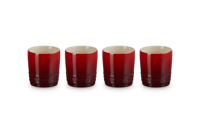 Stoneware Set of 4 Tasting CupsCerise image number 1