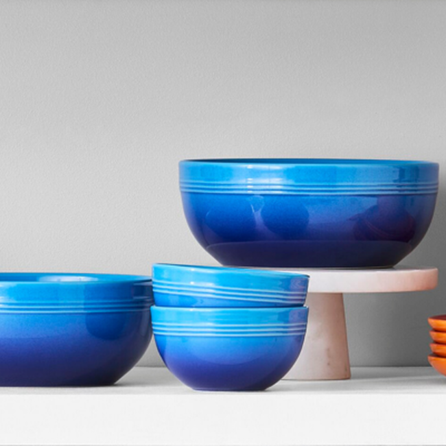 Stoneware Coupe Serving BowlAzure Blue image number 5