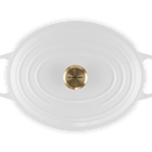 Le Creuset Cast Iron Signature Oval Casserole 31cm WhiteWhite image number 4