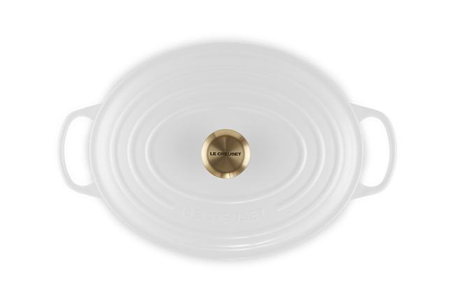 Le Creuset Cast Iron Signature Oval Casserole 31cm WhiteWhite image number 4