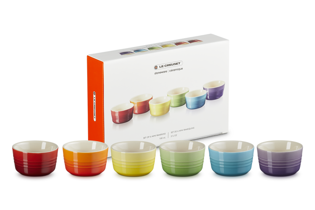 Stoneware Rainbow Set of 6 Mini Ramekins image number 5