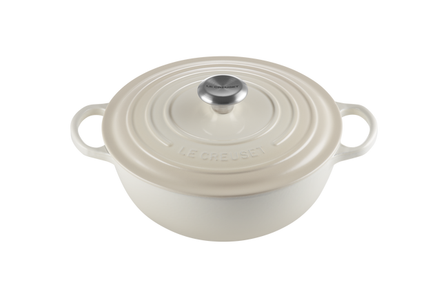 Le Creuset Cast Iron Signature Soup Pot 26cm MeringueMeringue image number 2