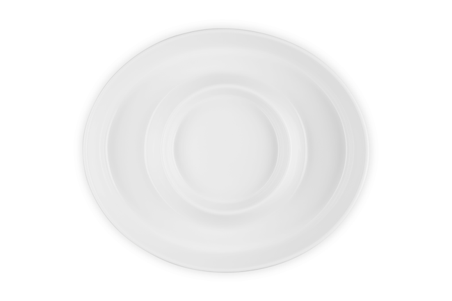 Stoneware Chip and Dip PlatterWhite image number 4