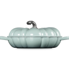 Le Creuset Cast Iron Signature Pumpkin Shallow Casserole 28cm Sea SaltSea Salt image number 3