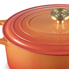 Cast Iron Flamme Dorée Signature Oval Casserole with Crucible Knob image number 4