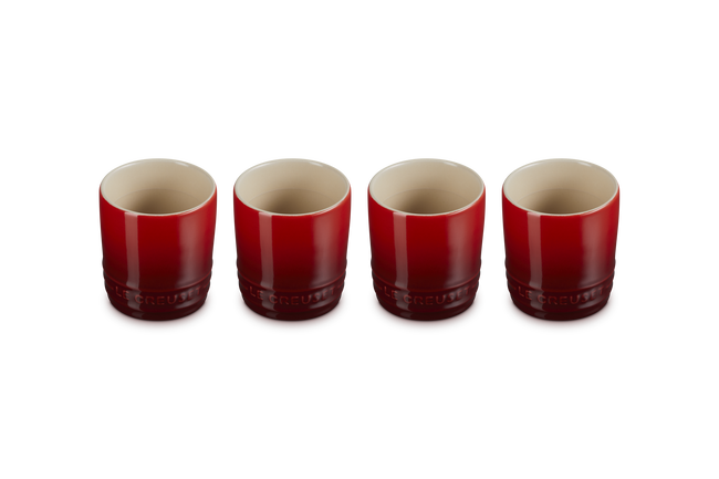 Stoneware Set of 4 Tasting CupsCerise image number 2