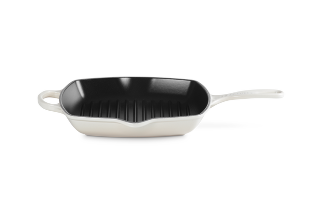 Le Creuset Signature Skillet Grill Meringue 26cm