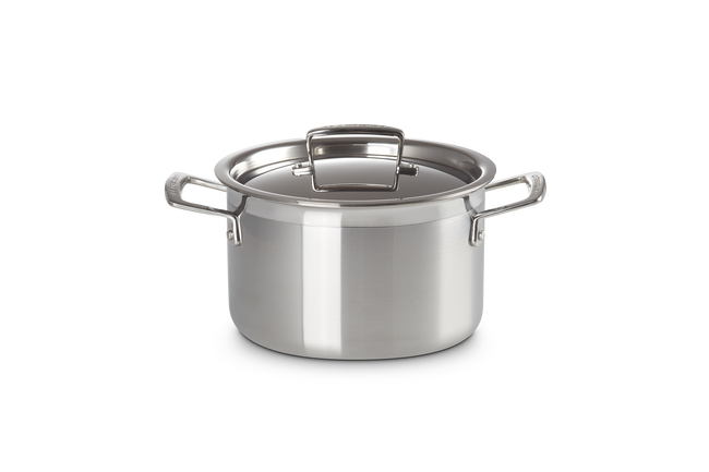 3-ply Stainless Steel Deep Casserole image number 1