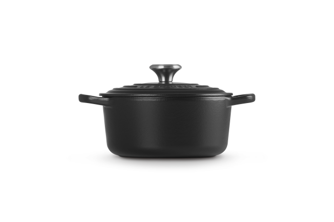 Le Creuset Cast Iron Signature Round Casserole 18cm Matte BlackMatte Black image number 3
