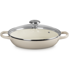 Le Creuset Cast Iron Signature Shallow Casserole with Glass Lid 26cm BriocheBrioche image number 1