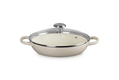 Cast Iron Signature Shallow Braiser with Glass Lid