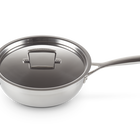 3-ply Stainless Steel Non-Stick Chef's Pan with Lid and Helper Handle image number 3