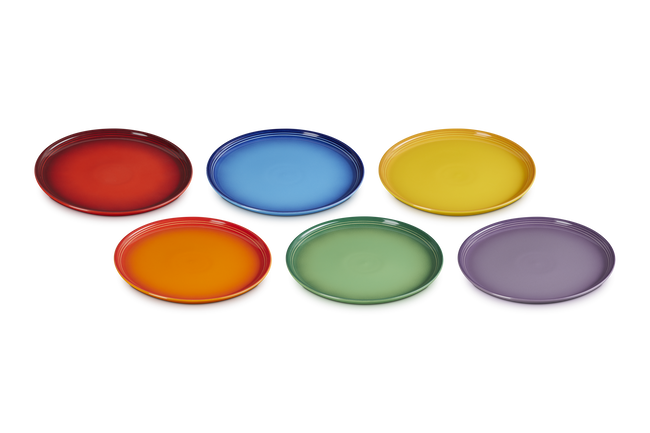 Stoneware Rainbow Set of 6 Coupe Side Plates image number 3