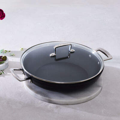 Toughened Non-Stick Shallow Casserole with Glass Lid
