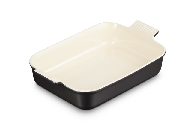 Stoneware Heritage Rectangular DishMatte Black image number 4