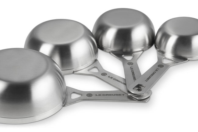 Le Creuset Stainless Steel Set of 4 Measuring Cups image number 4