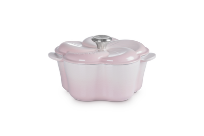 Le Creuset Cast Iron Floral Casserole 20cm Shell Pink