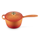 Cast Iron Flamme Dorée Signature Saucepan with Crucible Knob image number 3