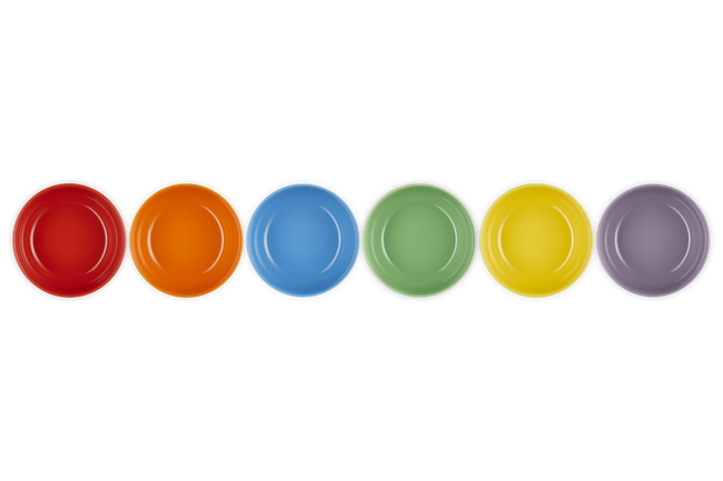 Stoneware Rainbow Set of 6 Coupe Cereal Bowls image number 5
