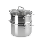 3-ply Stainless Steel Casserole with Steamer Set image number 9