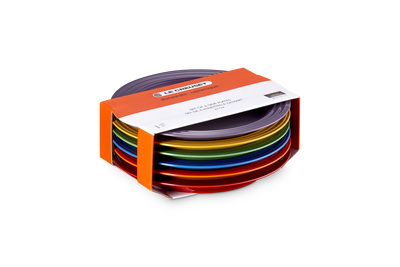 Stoneware Rainbow Set of 6 Side Plates