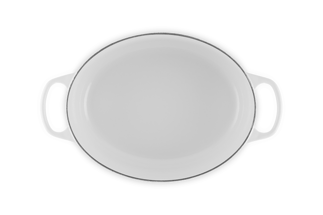 Le Creuset Cast Iron Signature Oval Casserole 31cm WhiteWhite image number 5