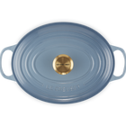 Le Creuset Cast Iron Signature Oval Casserole 31cm ChambrayChambray image number 4